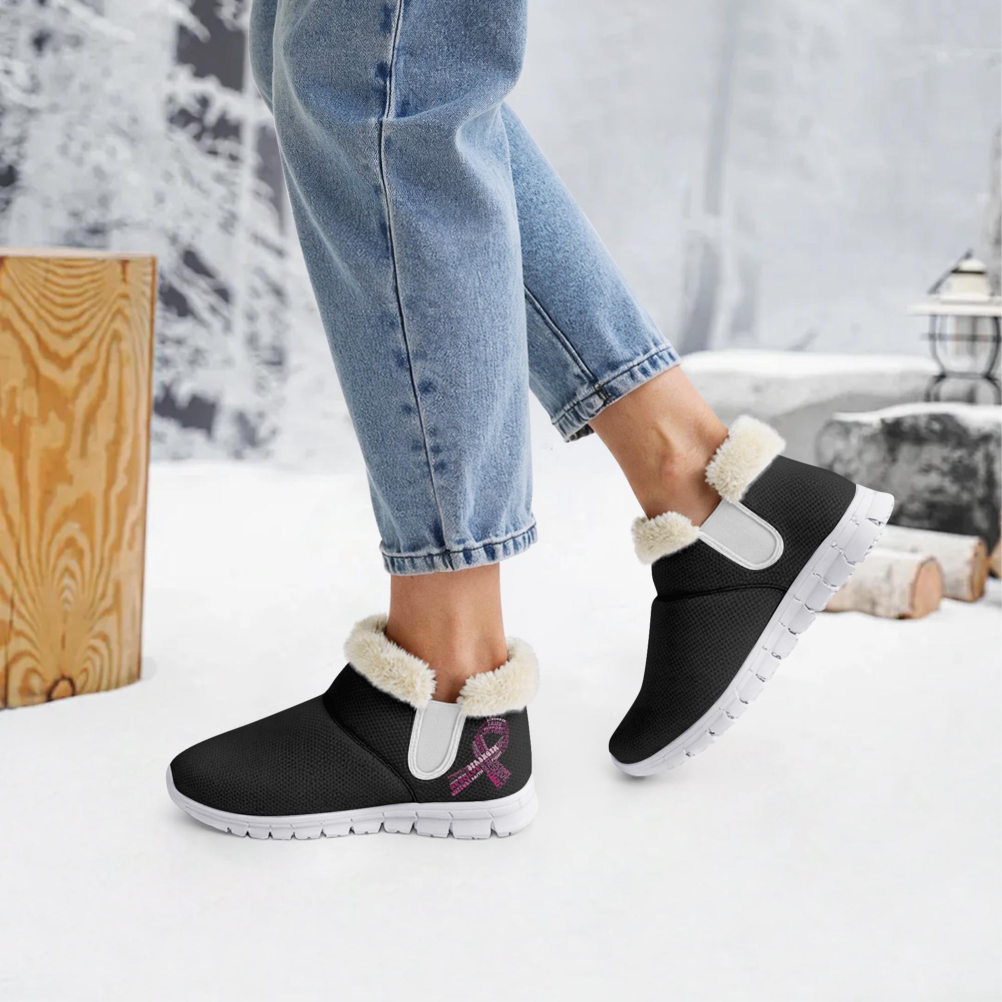 Pink Ribbon Support EVA Winter Snow Boots