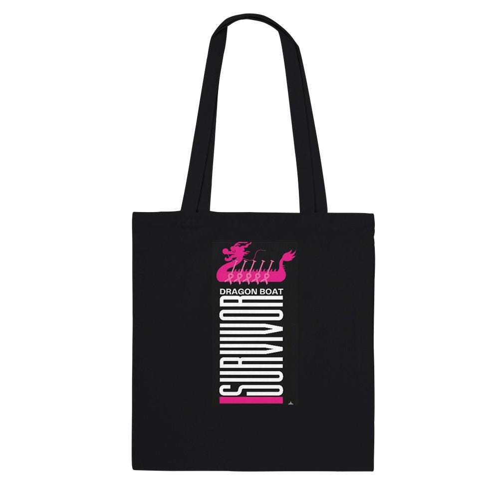 Survivor Dragon Boat Tote Bag, Breast Cancer Awareness Cotton Canvas Bag